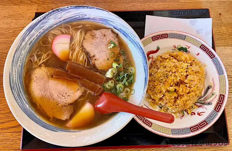 丸宮 ランチセット(中華そば大盛り+ミニチャーハン)