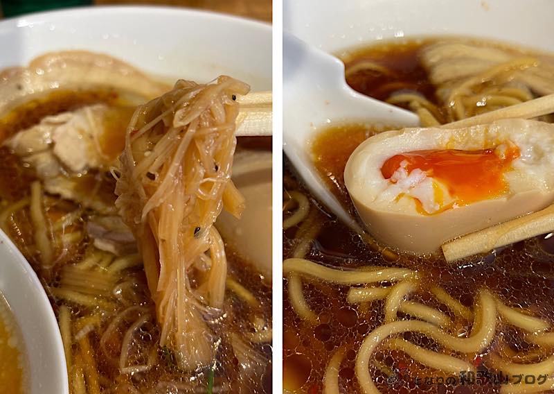 マルハチ中華そばのメンマと煮卵