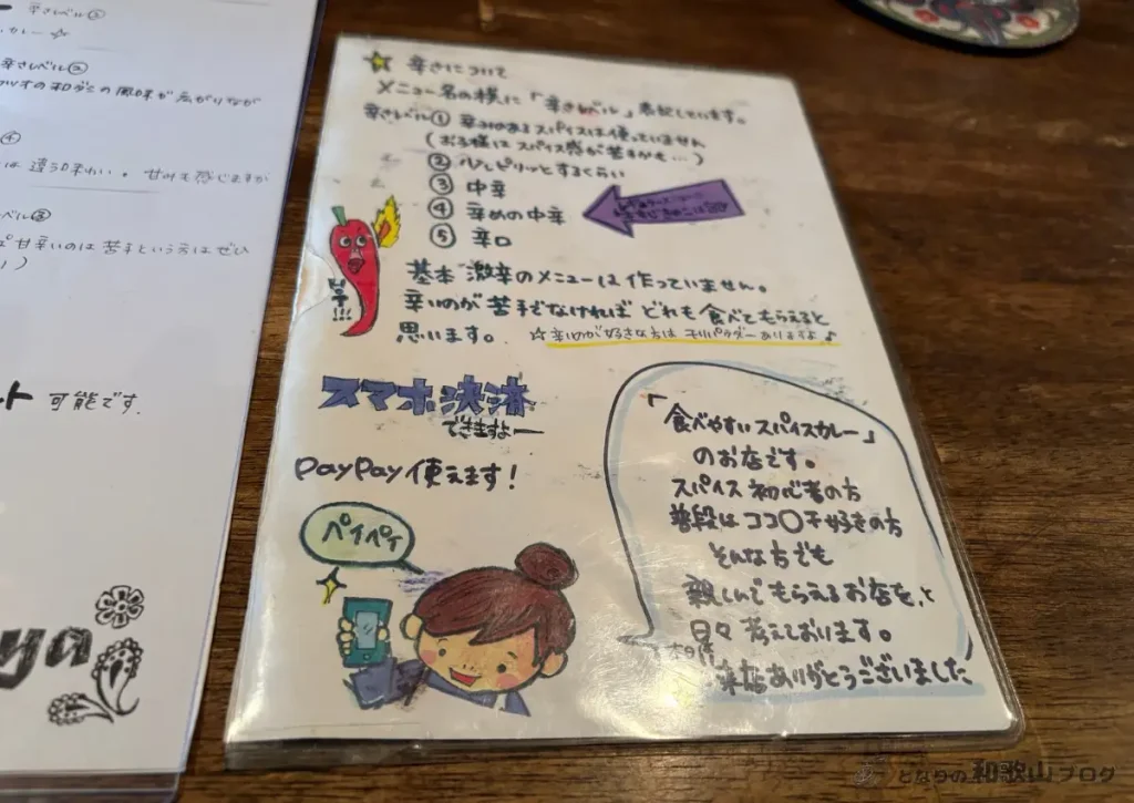 Satya(サティヤ)の辛さの目安