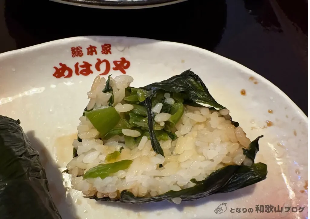 めはり寿司の断面